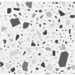 Eiffel art construction - carrelage sol / mur terrazzo multicouleur 18, 6x18, 6 cm confetti bianco grigio ...