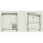Cong�lateur coffre couvercle en verre - 200 litres - combisteel