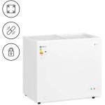 Cong�lateur professionnel vitr� 200 litres verrouillable aluminium blanc