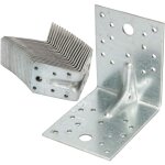 Connecteur d'angle 100 x 100 x 80 mm avec nervure querre perfore querre de construction assemblage ...