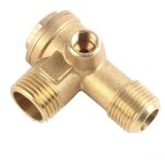 Connecteur de clapet anti - retour filet� en cuivre pour compresseur d'air 3 ports pour une installation ...