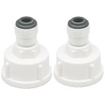 Connecteur de conduite d'eau pour rfrigrateur, 2 pices, connecteur rapide 1 / 4' converti en connecteur ...