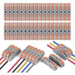 Connecteur �lectrique rapide avec levier, borne de connexion rapide 34 pcs 1 - wire 2 - entry, domino ...