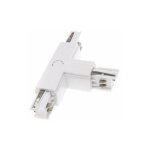 Connecteur led en t pour rail triphas blanc silamp