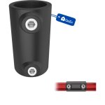 Connecteur de tube externe en ligne �42 mm galvanis� � chaud noir ? raccord de jonction externe collier ...