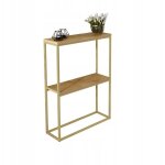 Console double 60x20 hall en profil�s 15x15 ch�ne dor� lancelot