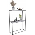 Console double pour le hall en fil de fer 8 mm 60x20 b�ton noir clair