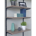 Console �querre au pas de 50 - d�cor : noir mat - longueur : 280 mm - ral : 9005 element system