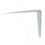 Console querre  visser en acier laqu poxy blanc, 150 x 200 mm