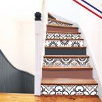 99d�co ? contremarches adh�sives pvc pour escalier ? lot de 5 (15x100 cm) ? r�sistantes aux chocs et ...