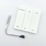 Contrleur variateur ruban led digital 12 - 24v dc + tlcommande rf 6 boutons poussoirs monochrome
