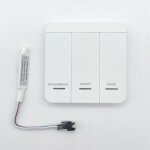 Contrleur variateur ruban led numrique 12 / 24v dc + tlcommande rf 3 boutons poussoirs monochrome ...