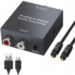 Convertisseur cinch 2xrca vers toslink analogique / numrique
