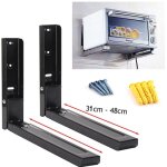 Paire de supports muraux pour suspension de four  micro - ondes 2 x supports noir