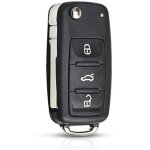 Coque de cl de voiture pliante de remplacement fob pour vw volkswagen golf mk6 t1guan polo passat cc ...