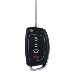 Coque de cl� � distance 4 boutons fob flip key shell pour hyundai ix45 santa fe