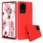 Coque pour samsung galaxy s20 ultra silicone rouge + 1x film de protection