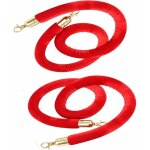 Corde de barrire, 2pcs corde de barrire diviseur de files d'attente 1. 5m rouge cordon sparation pour ...