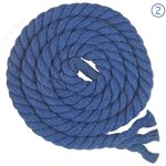 Corde en coton tress�e � 3 brins de 8 mm x 65. 5 pieds pour fil � tricoter artisanal (02 bleu royal)