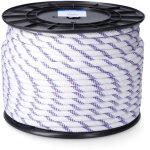 Corde de drisse en polyester tress� (200 m�tres de longueur et jauge �8 mm).