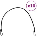 Cordes �lastiques avec bandes r�fl�chissantes et crochets 10pcs - vidaxl