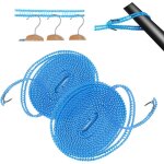 Corde � linge bleue, 8 m�tres chacune, lot de 2, pour s�cher les v�tements, les couvertures et autres ...
