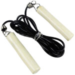 Corde � sauter poids int�gr� avec poign�e en bois pu pour fitness professionnel
