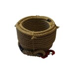 Corderies tournonaises - corde à poulie chanvre avec crochet à emerillon - 20 mm x 30 m Corderies tournonaises - corde à poulie chanvre avec crochet à emerillon - 20 mm x 30 m