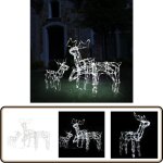 Cordon lumineux de no�l 3 pcs rennes 229 led - guirlande lumineuse noel - decoration noel exterieur - ...