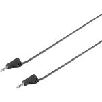 Cordon de mesure[banane m�le 2 mm - banane m�le 2 mm ] ultra flexible 0. 3 m, noir, msb - 2002. 2 a voltcraft ...