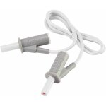 Cordon de mesure de s�curit�[banane m�le 4 mm - banane m�le 4 mm ] ultra flexibles 0. 75 m, blanc, msb ...