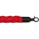 Cordon de s�paration pour potelet de tapis rouge - rouge torsad� - fermeture noire