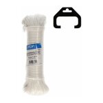Edm - cordon tress� �tendoir ? polypropyl�ne blanc ? 4, 5 mm x 25 m ? r�sistant ext�rieur