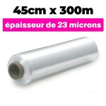 Film �tirable transparent 45cmx300m et �paisseur de 23 microns �
