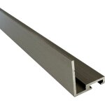 Corni�re basse pour placard coulissant, rainure pour balai anti - poussi�re - lg 1. 5m (inox bross�) ...