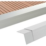 Corni�re de terrasse 5 pcs aluminium 170cm argent�