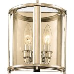 Cosmo - new york applique murale bougie  2 lumires dores, e14