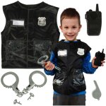 Costume de carnaval ensemble de costumes de policier 3 8 ans