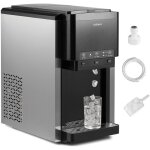 Costway 3 en 1 distributeur d'eau avec machine � gla�ons en cubes et glace pil�e 20 kg en 24h, refroidisseur ...