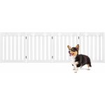 Costway - barri�re de s�curit� en bois pour chiens avec charni�res flexibles � 360� et 4 panneux pou ...