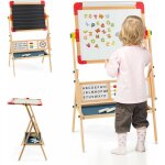 Costway - chevalet d'art enfant double face avec planche  dessin rotatif, horloge et alphabet, boulier ...