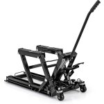 Costway - cric hydraulique pour moto capacit de 680 kg, table lvatrice moto plateforme rglable en ...