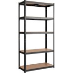 Costway - etagre de rangement etagre charge lourde mtallique  5 niveaux capacit de 130 kg par niveau ...