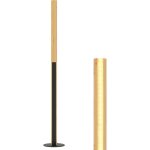 Costway lampadaire led en bambou 122 cm, lampe sur pied avec interrupteur � pied, 3 temp�ratures de couleur, ...