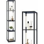 Costway - lampadaire salon 163cm avec 4 tagres ampoules led  3 intensits variable , poteaux led rotatifs ...