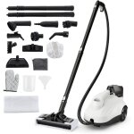 Costway - nettoyeur vapeur portable de 1800w pour maison, machine � nettoyer � vapeur roulante avec 15 ...