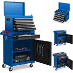 Costway servante porte outils  tiroirs et armoire de rangement, caisse  outils verrouillables tagre ...