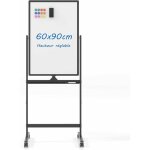 Costway - tableau blanc mobile magntique double face, 60 x 90 cm, tableau rversible effaable  sec, ...