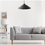 Greenice - lustre design ufo noir - 25 cm, hauteur rglable jusqu' 50 cm, type de douille e27, pour ...
