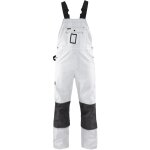 Cotte de travail � bretelles pour peintre 2611 - blanc / gris fonc� 54